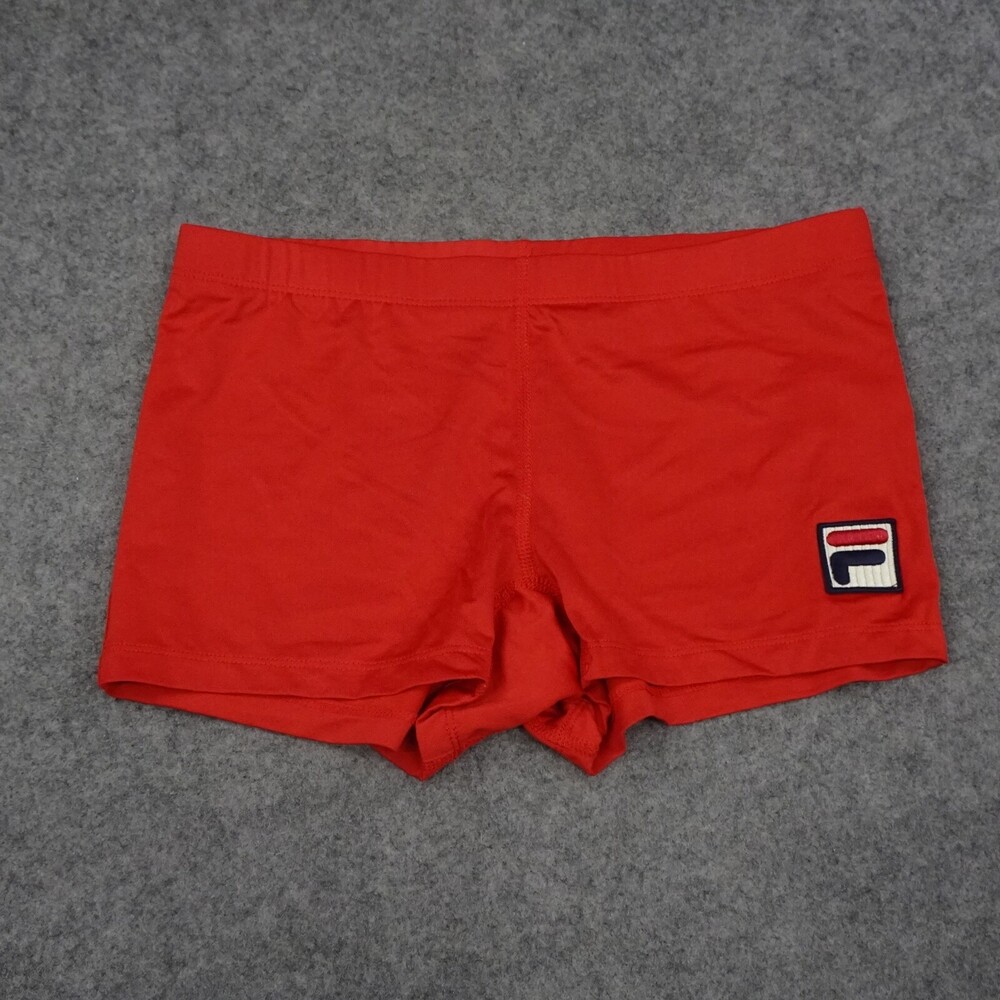 Fila Shorts Womens Small Red Tennis Golf Athletic Activewear Solid Pull On C